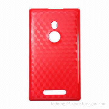 TPU and PC Case for Nokia 925, with Three-dimensional Pattern, Various Colors Available